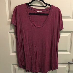 Navy & Red stripped top